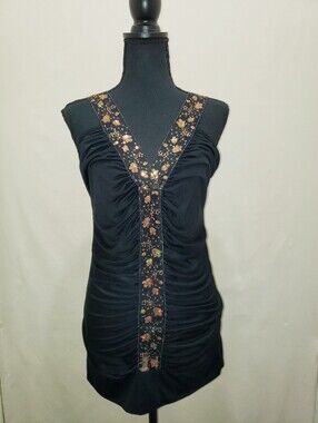 Y2K Topia Black Sequin Top